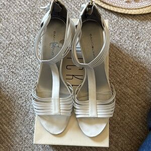 White Bandolino wedges